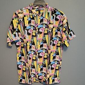 Vibrant Las Vegas Graphic Men's Casual Shirt